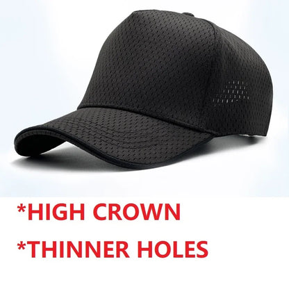 Big Head Plus Size Summer Mesh Baseball Cap for Men Women Trucker Breathable Hat Adjustable for Outdoor Sports Running