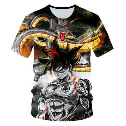 Men's T-shirts Dragon Ball Z T-shirt Boys Clothes Children's Clothing Summer Short Sleeve Kids Cartoon Tee Tops Baby Boy T Shirt