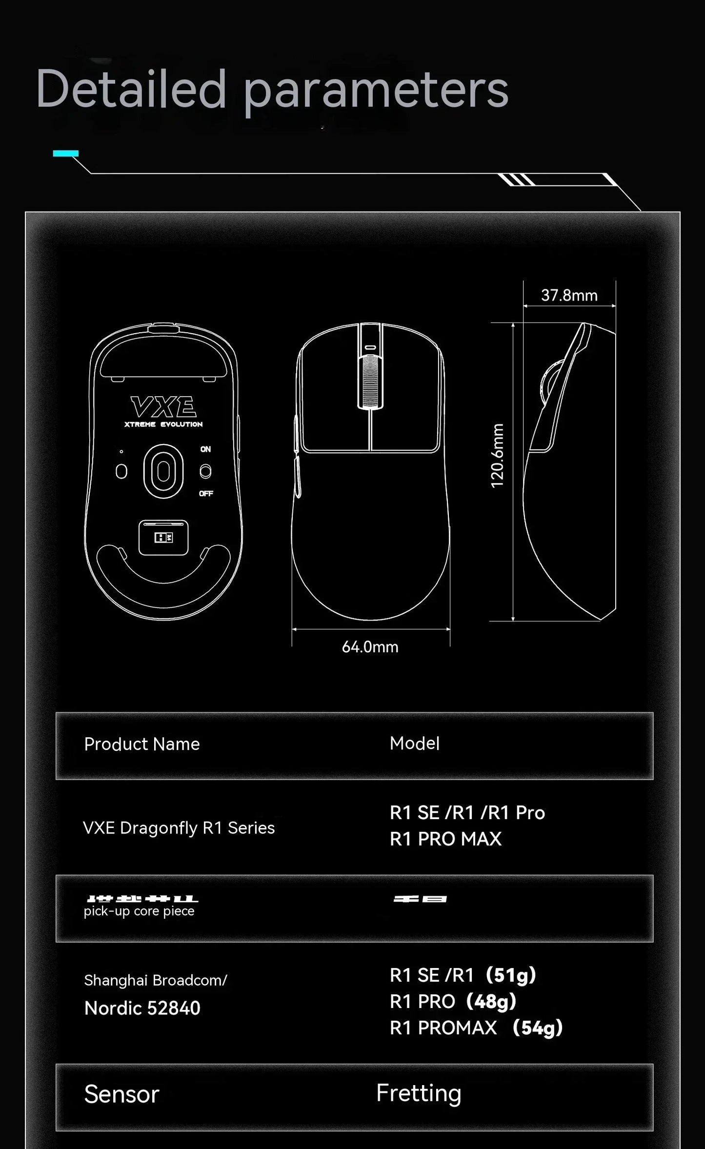 VXE Dragonfly R1 Pro Paw3395 Sensor Wireless Mouse Nordic 52840 2khz Smart Speed X Low Delay Office Gamer PC Gaming Mouse