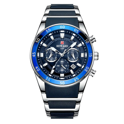 REWARD Big Dial Mens Watches Top Luxury Brand Sport Waterproof Watch Men Chronograph Quartz Clock Automatic Date WristWatches