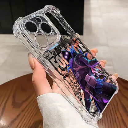 Game Fortnite Phone Case For iPhone 17 16e 16 15 14 13 12 11 Mini Air Pro Max X XR XSMax 7 8 Plus Anti Fall Transparent Cover