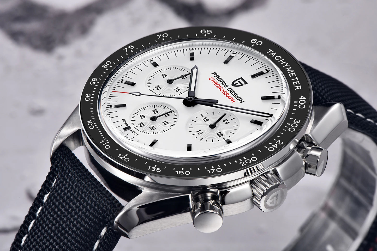PAGANI DESIGN Saturn Men's Watches 2026 New Top Luxury Quartz Watch Men Light Tan Chronograph AR Sapphire crystal Wristwatch Men