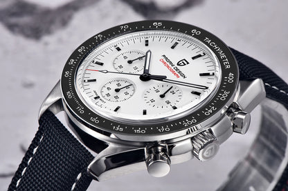 PAGANI DESIGN Saturn Men's Watches 2026 New Top Luxury Quartz Watch Men Light Tan Chronograph AR Sapphire crystal Wristwatch Men