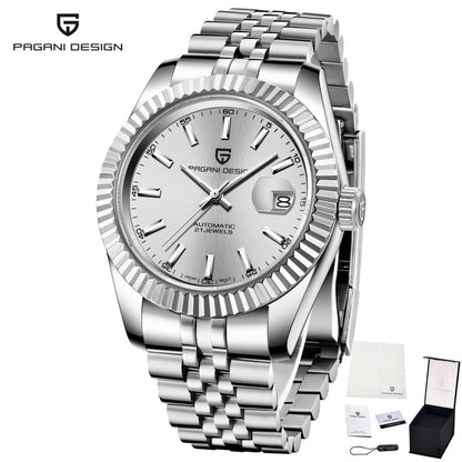 PAGANI DESIGN Men Mechanical Watch Luxury Automatic Watch Jubilee Bracelet Japan Movement 100M Waterproof Sport Wristwatch 1645