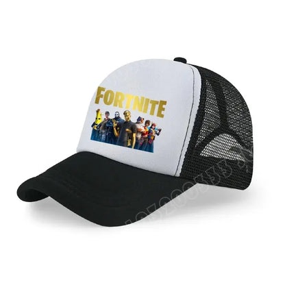 Fortnite Baseball Cap Cartoon Game Printed Hat Kids Summer Breathable Mesh Hat Adjustable Peaked Cap Children’s Birthday Gift