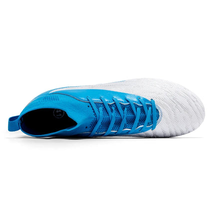 Black Men's Soccer Shoes AG/FG Cleats Training Football Boots High Ankle Sports Shoes for Men Kids Adults Sneakers Sizes 35-45