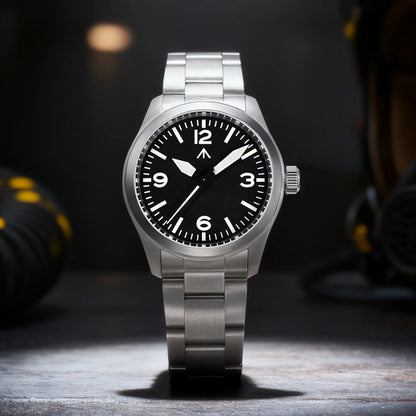 Militado ML08 V2 Vintage Quartz Watch Military VH31 Movement  Double Sapphire Crystal C3 BGW-9 Luminous Waterproof 38mm Watch
