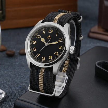 Militado ML08 V2 Vintage Quartz Watch Military VH31 Movement  Double Sapphire Crystal C3 BGW-9 Luminous Waterproof 38mm Watch