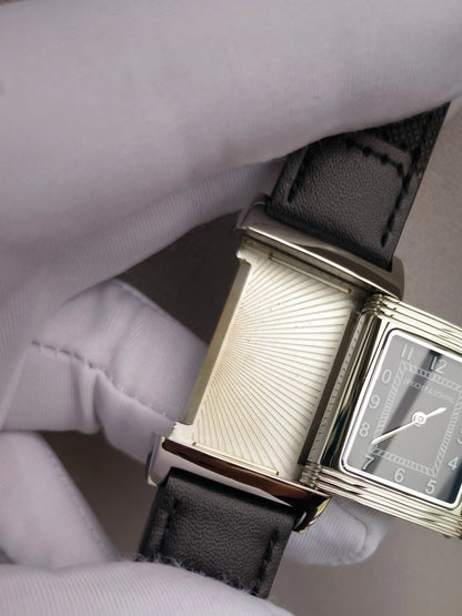 Specht&Söhne Reversible Square Watch Ronda Quartz Movt Stainless Steel Case Sapphire Crystal Flip Design Mens Fashion Wristwatch