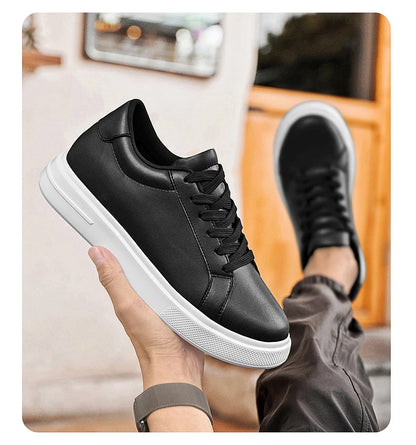 New Men's Sneakers Elevator Shoes Height Increasing Insole 6-10CM High Heels Leather Sport Shoes Men's Shoes