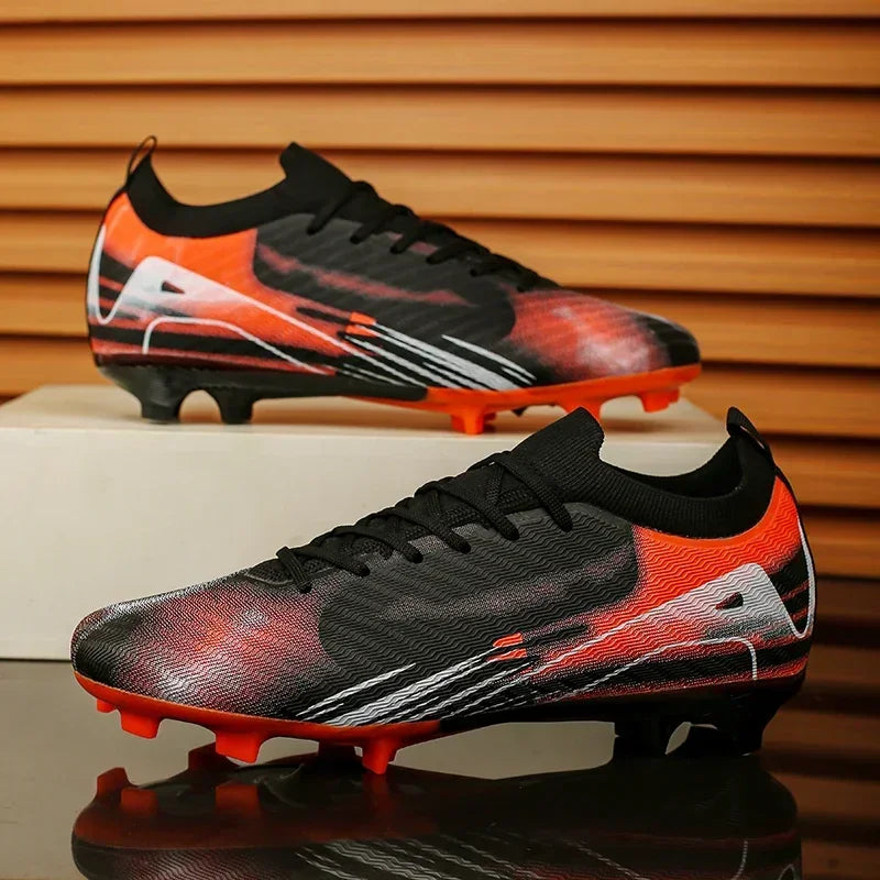 New Men's Football Boots Match Soccer Shoes FG Ultralight Drop Shipping Training Shoes Cleats Outdoor Soccer Non-Slip Long Spikes