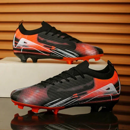 New Men's Football Boots Match Soccer Shoes FG Ultralight Drop Shipping Training Shoes Cleats Outdoor Soccer Non-Slip Long Spikes