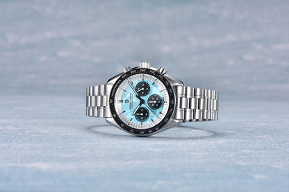 Reloj para hombre PAGANI DESIGN «New Moon» – Reloj de cuarzo de lujo, cronógrafo, cristal de zafiro con tratamiento antirreflectante, bisel de cerámica, agujas luminiscentes