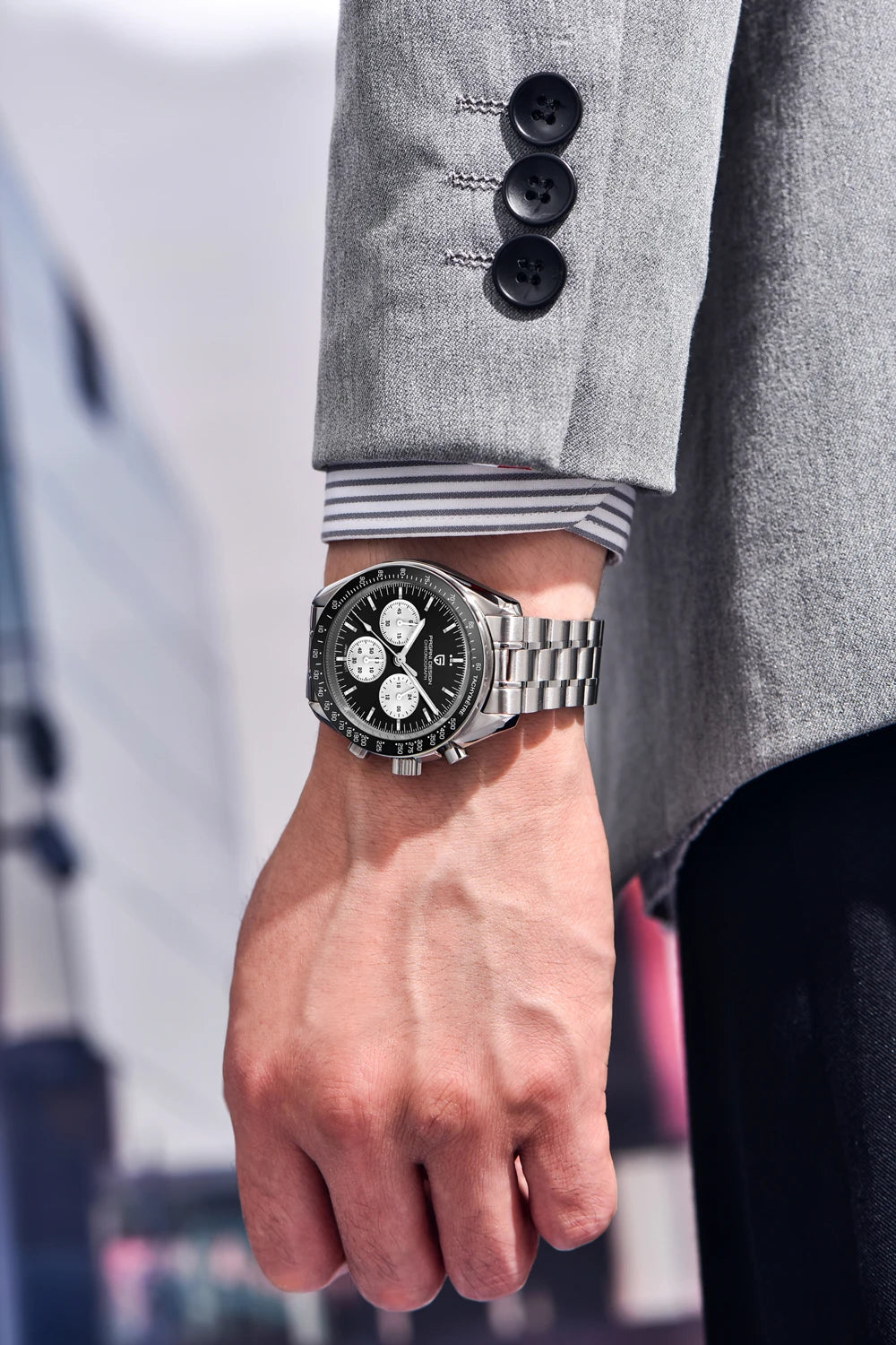 Hodinky PAGANI DESIGN Moon – luxusní quartzový chronograf pro muže, sportovní styl, safírové sklo s antireflexní úpravou, luminiscenční displej
