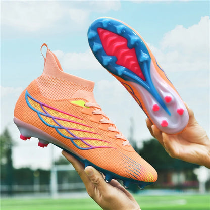 Superfly FG Football Boots Outdoor Soccer Cleats Black Shoes Soft Sport Professional Shoes Breathable Comfortable Boots Plus Size