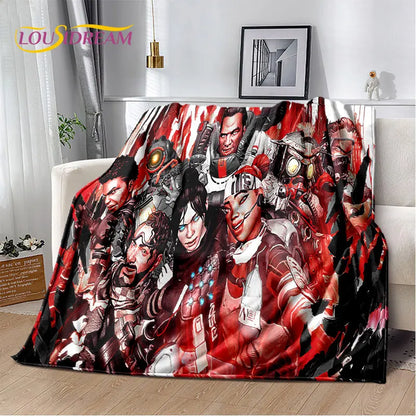Apex Legends Game Gamer Cartoon Soft Plush Blanket,Flannel Blanket Throw Blanket for Living Room Bedroom Bed Sofa Picnic Cover