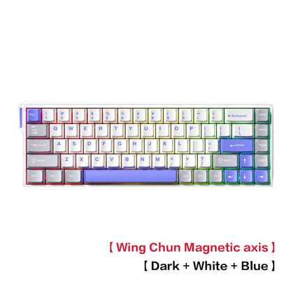 Teclado AULA WIN 68 HE con ejes magnéticos RT, teclado mecánico gaming con cable, tasa de sondeo 8K, teclas totalmente intercambiables en caliente