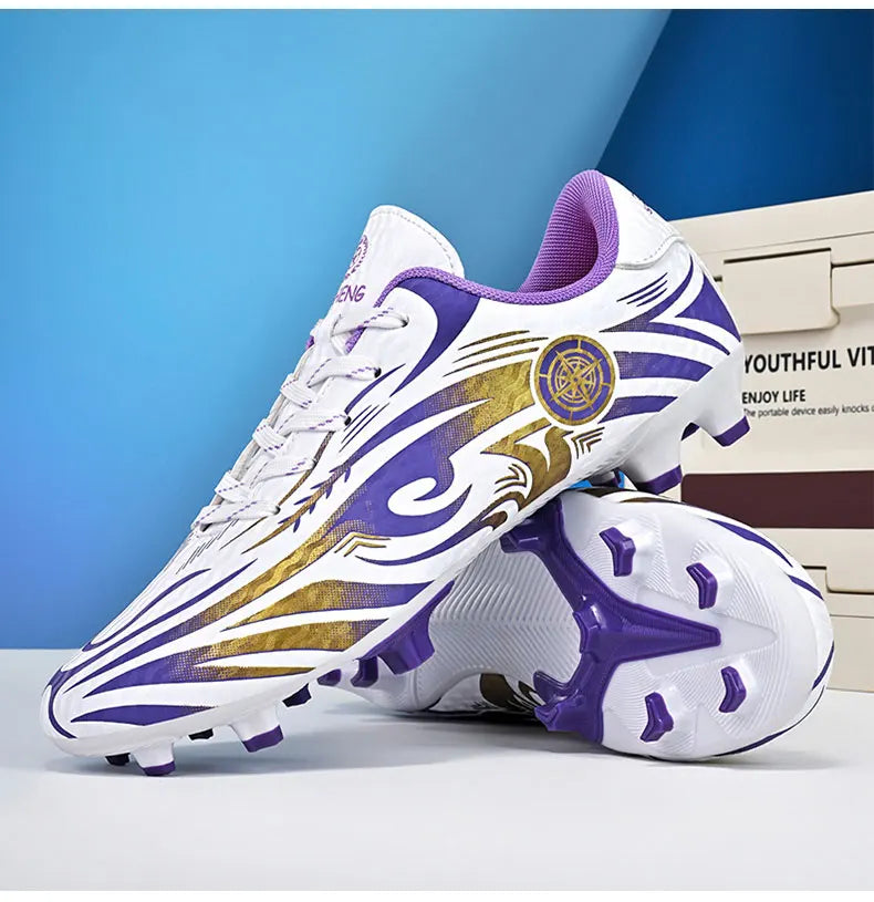 Original Soccer Cleats Men Training Shoes Outdoor Non-slip Children's Football Shoes Long Spikes Men's Futsal Shoes Size 32-45