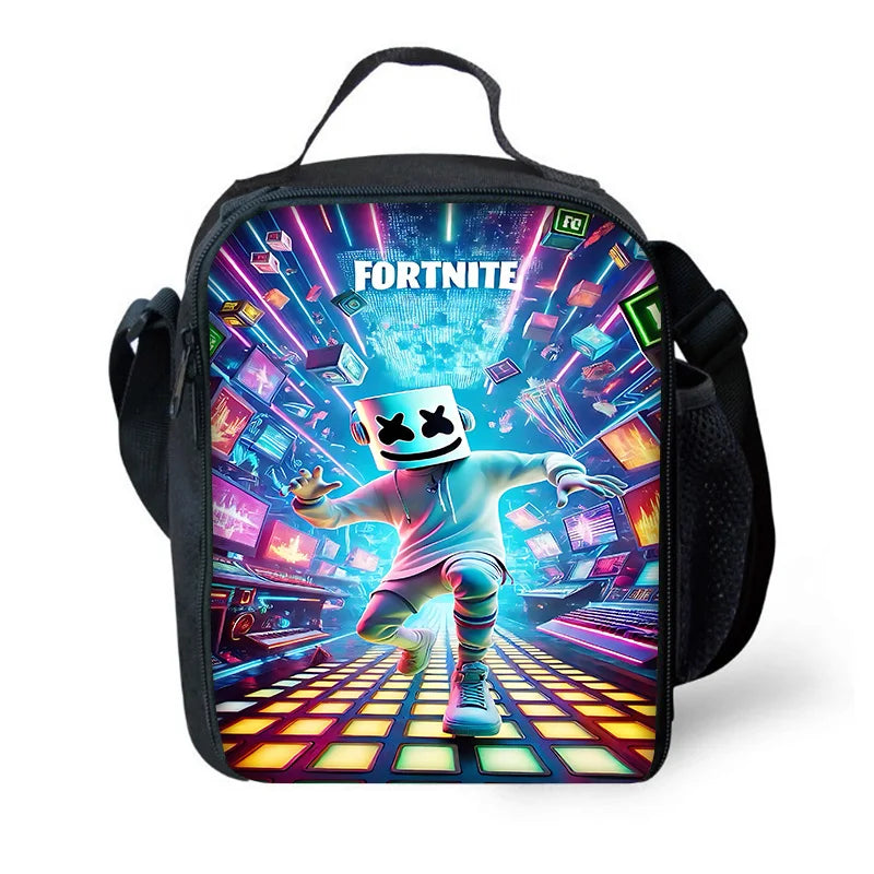 Child School Backpack with Lunch Bags, Pencil Bags, Hot Game Design-F-FortniteS School Bags for Boys Girls Best Gift