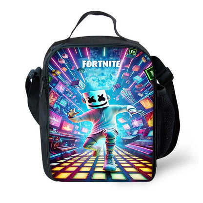 Child School Backpack with Lunch Bags, Pencil Bags, Hot Game Design-F-FortniteS School Bags for Boys Girls Best Gift