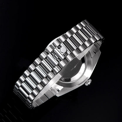 Sugess 40mm Men's Watches Automatic Date Mechanical Day Wristwatch Peacock SL3034 Movement Sapphire Waterproof Luxury Retro New