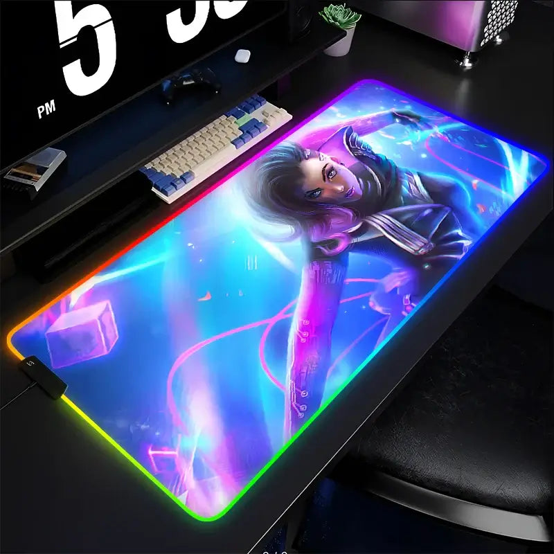 Mouse Pad Gamer Keyboard Pad Overwatch Sombra Desk Mouse Mat LED Carpet Rubber Tapis Souris Gaming RGB Notbook Kawaii Mousepad