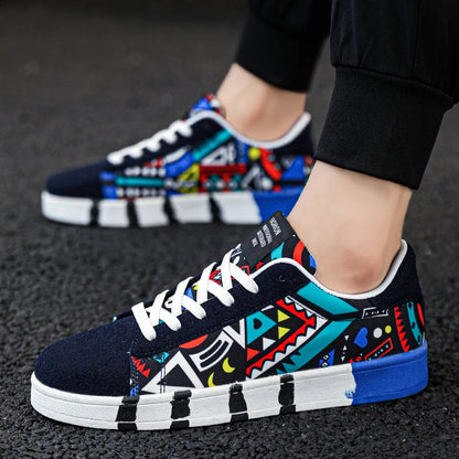 YRZL skateboard shoes for men, canvas sneakers, casual breathable walking shoes, lightweight flat shoes, street trend sport shoe