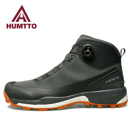 HUMTTO hiking shoes men's winter high-top warm non-slip hunting shoes women outdoor sports cushioning snow boots Tactical boots