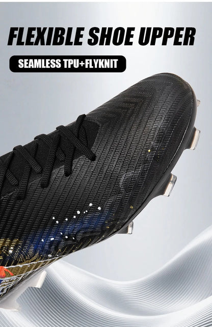 New Men Football Boots Cleats Non-Slip Match Ultralight Soccer FG Training Shoes Soccer Shoes Long Spikes Outdoor Drop Shipping.