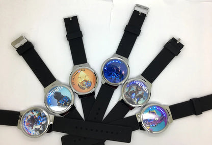 Relógio Fortnite kawaii personalizado com luz noturna LED tátil, estilo cartoon e fashion, relógio eletrónico para estudantes, presente para amigos