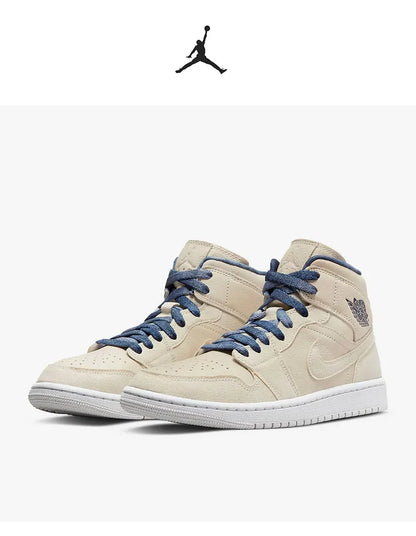 Nike Official Genuine Air Jordan 1 Women's Casual Durable High-top Sneakers DM9126-104