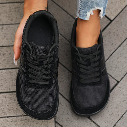 Women’s Shoes Sneakers Wide Toe Barefoot Casual Wide Last Fashionable Canvas Black Flat Board Shoes Breathable Mesh Men’s Shoes