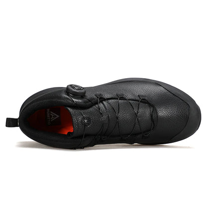 Zapatos de cuero HUMTTO para hombre, calzado deportivo de invierno para camping y actividades al aire libre, botas de trekking transpirables, zapatillas de senderismo antideslizantes para hombre