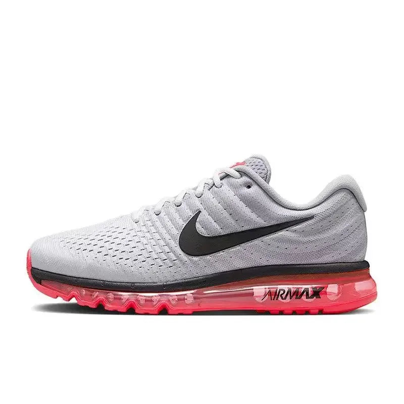 Nike Air Max 2017 'WOLF GREY HOT PUNCH' Chaussures de course décontractées basses confortables pour hommes Gris 849559-106