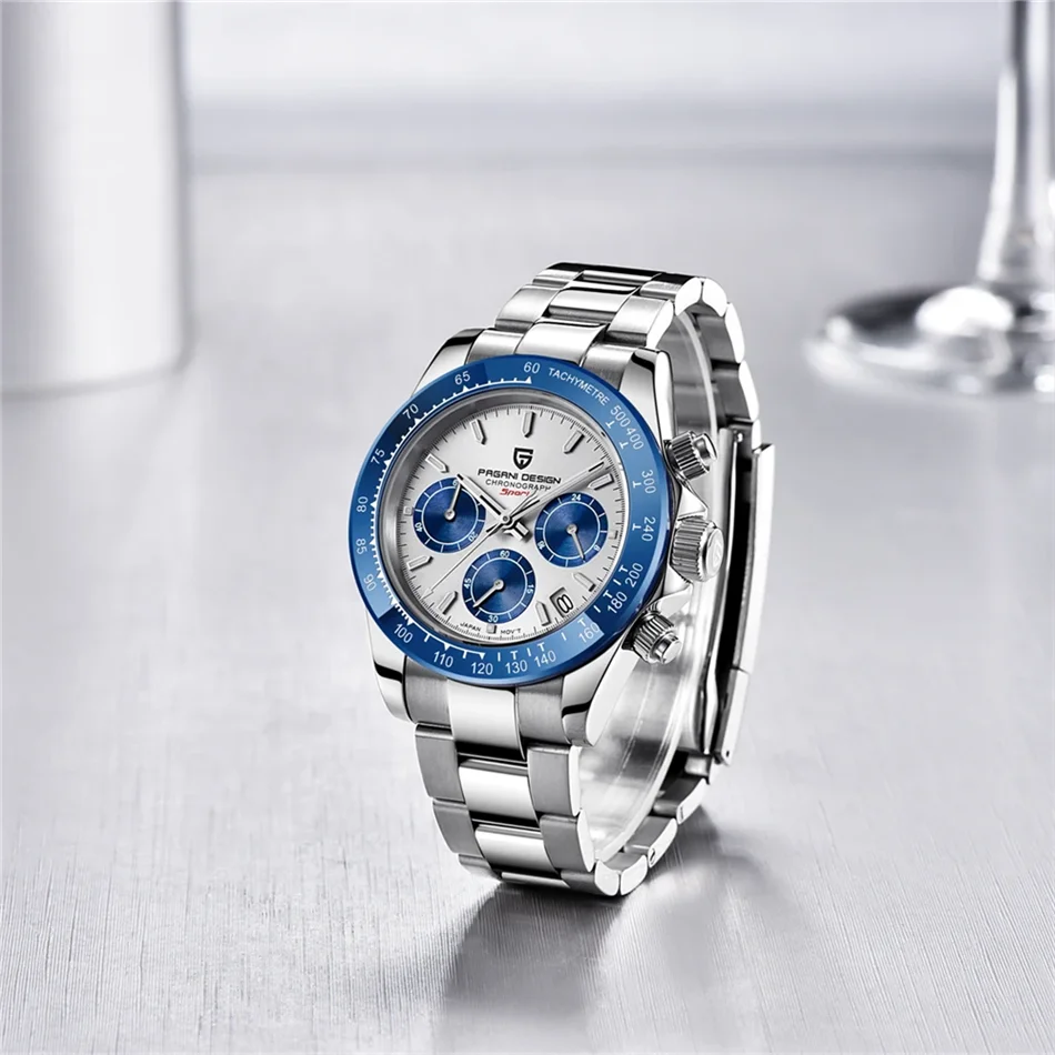Novo PAGANI DESIGN PD1644 Relógio de Luxo para Homem em Quartzo com Data Automática, Cronógrafo Desportivo de Pulso, Impermeável 100m, Presente para Homem