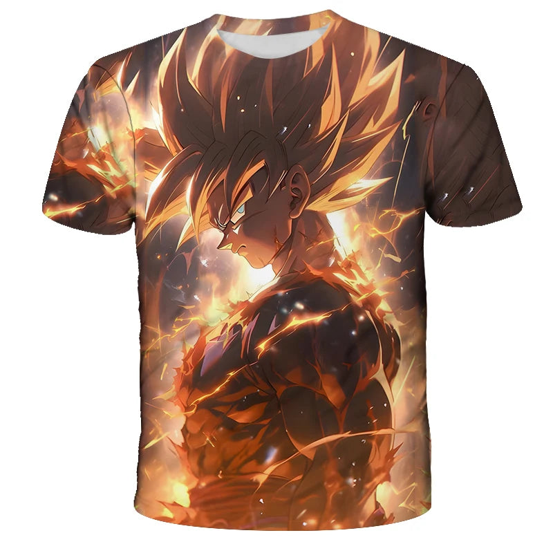 Anime Dragon Ball Son Goku 3D Print Kids T Shirt Summer Fashion Casual T-shirt Boy Girl Unisex Children's Clothing Tshirt Tops
