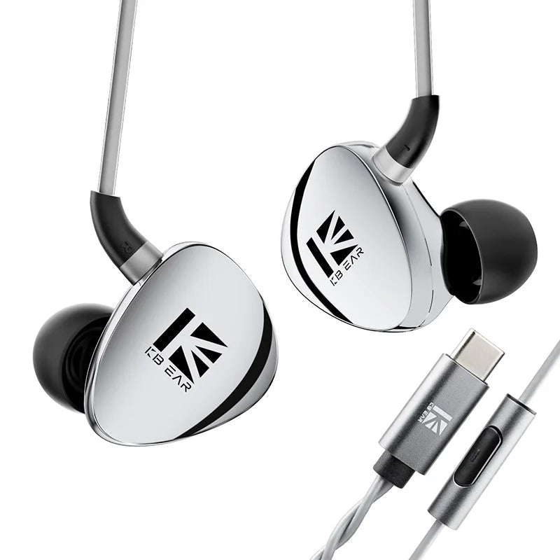 KBEAR TB01 Chrono IEMS – Écouteurs intra-auriculaires filaires avec basses profondes, casque de jeu pour le streaming en direct, boîtier entièrement métallique en alliage de zinc