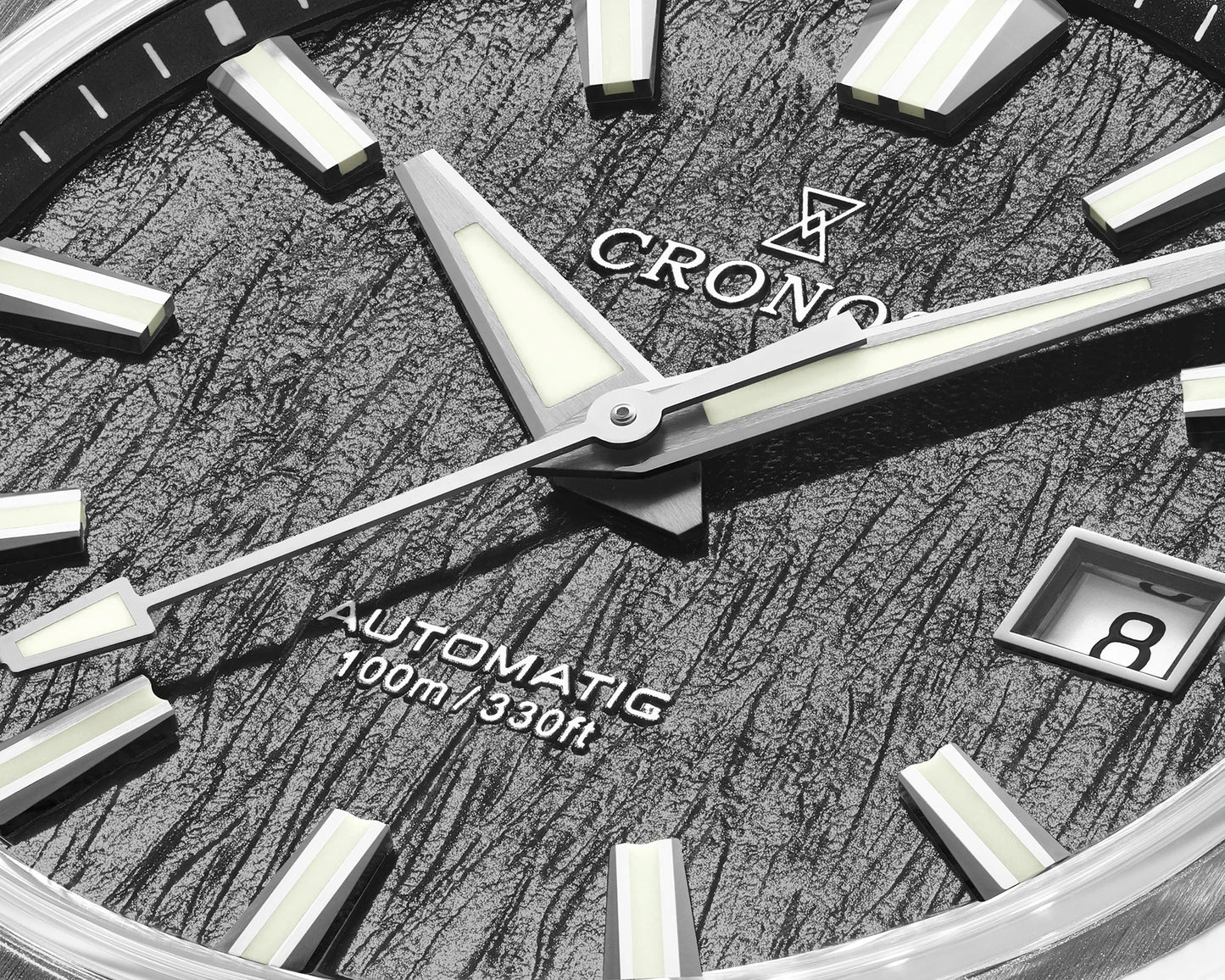 Cronos Men's Watch 39mm Automatic Wristwatch White Dial Solid Links Sapphire 10 ATM L6037M