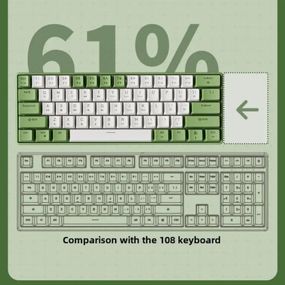 Wired Mechanical Keyboard 60% Gamer Bluetooth Backlit Keyboards for Tablet Mini Ergonomic Key Board White