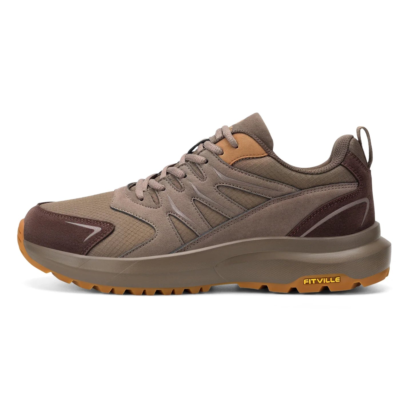 FitVille Extra Wide Sneakers For Men Hiking Walking Shoes Wide Toe Box Lightweight Running Shoes For Flat Feet With Arch Support
