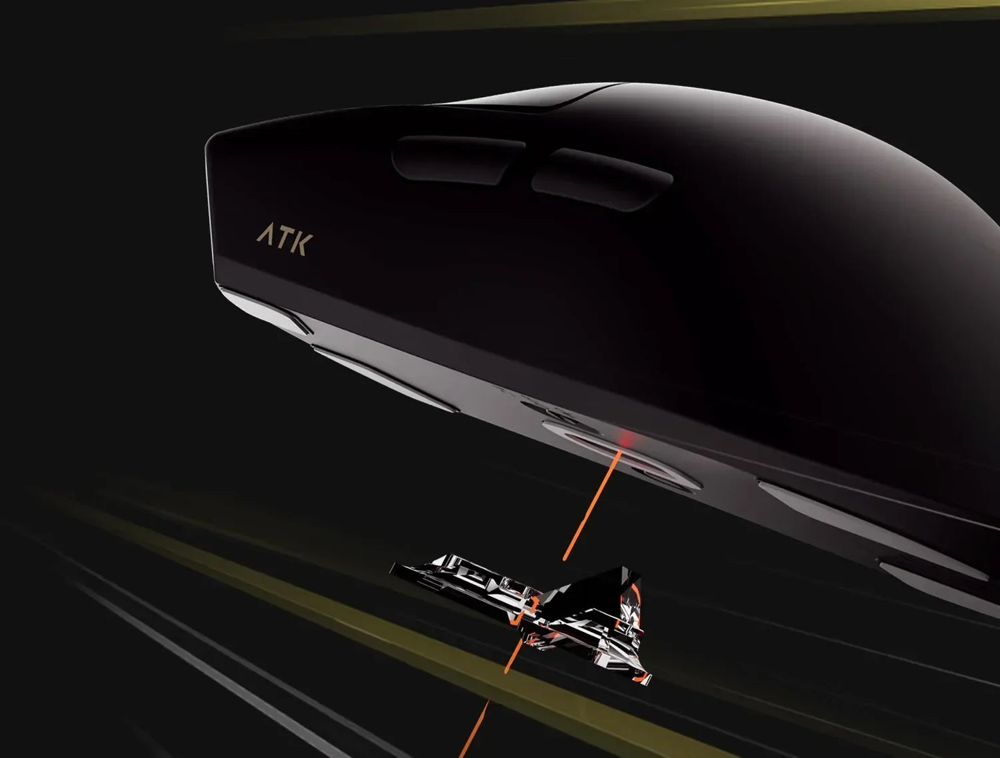 Mouse gaming wireless ATK Blazing Sky X1/X1V2 8K a bassa latenza, leggero per FPS, Liekong E-sports, accessori PC personalizzati
