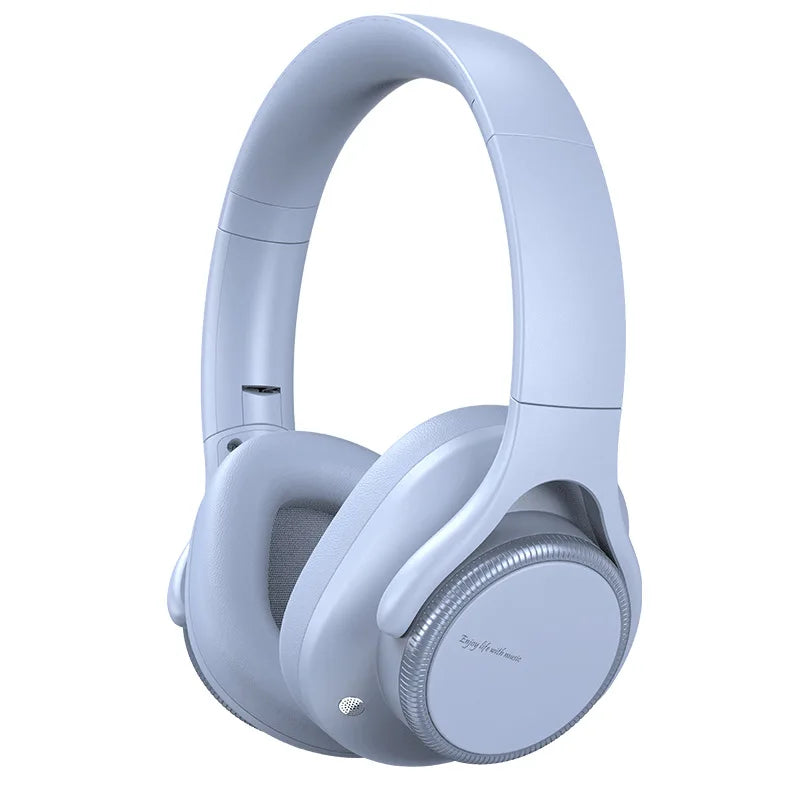 Casque ANC Bluetooth 6.0 sans fil supra-auriculaire avec volume rotatif, haut-parleur 40 mm, autonomie 50 h, Type-C, AUX 3,5 mm, léger