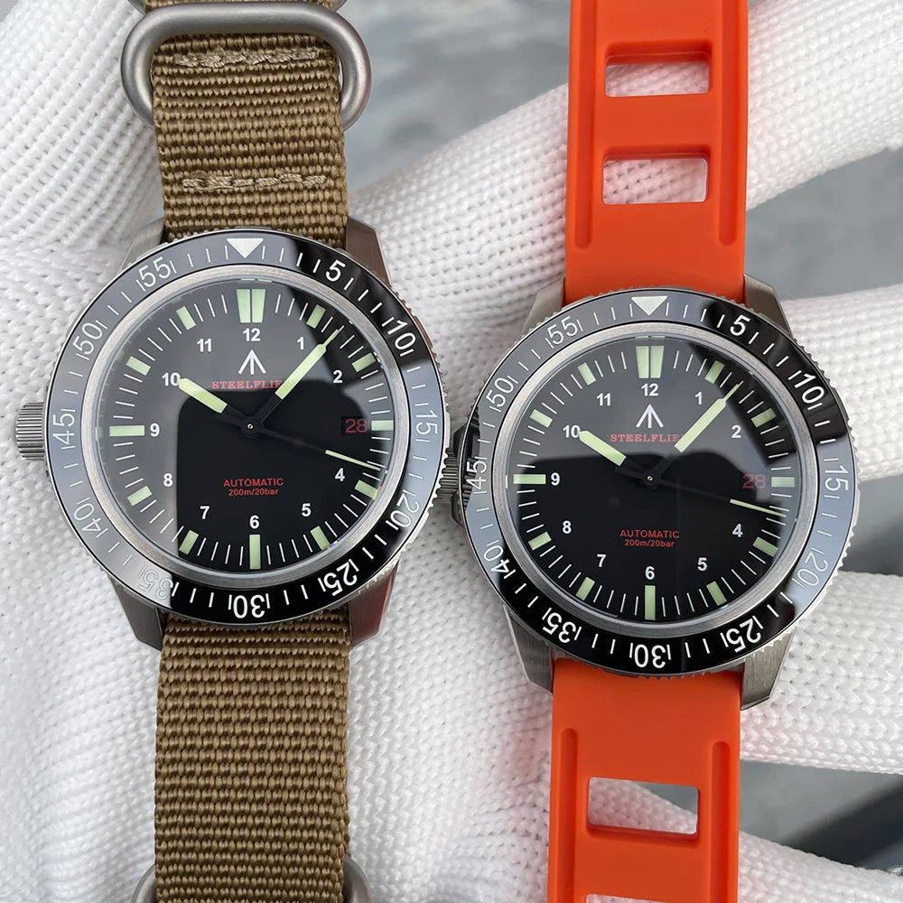 STEELFLIER Official SF783 NH35 Automatic Mechanical Watches Ceramic Bezel Super Luminous 20Bar Waterproof Luxury Dive Watch Men