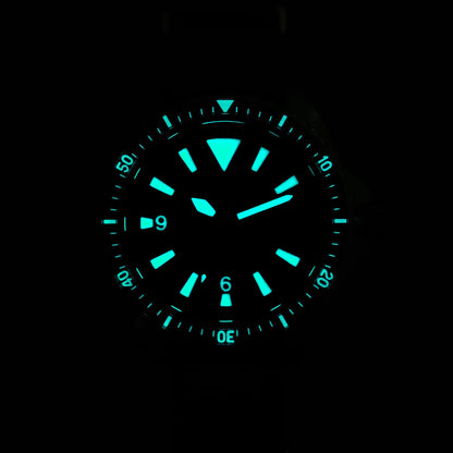 Reloj para hombre Watchdives WD1980 V3 38mm Vintage VH31 Ronda 515 con movimiento de cuarzo, segundero continuo, luminoso y cristal de zafiro