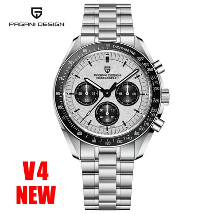 PAGANI DESIGN Saturn Men's Watches 2026 New Top Luxury Quartz Watch Men Light Tan Chronograph AR Sapphire crystal Wristwatch Men