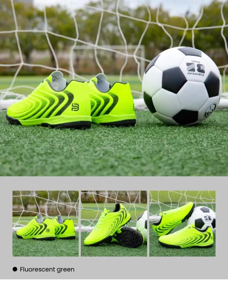Baasploa Men's Football Shoes Brand Comfort Lightweight Turf Training Soccer Shoes Professional Male Soft Sneakers Non-Slip