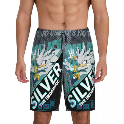 Custom Shadow The Hedgehog Sonic Poster Short Pajama Pants Men Sleepwear Sleep Lounge Bottom Shorts Sleeping Pants