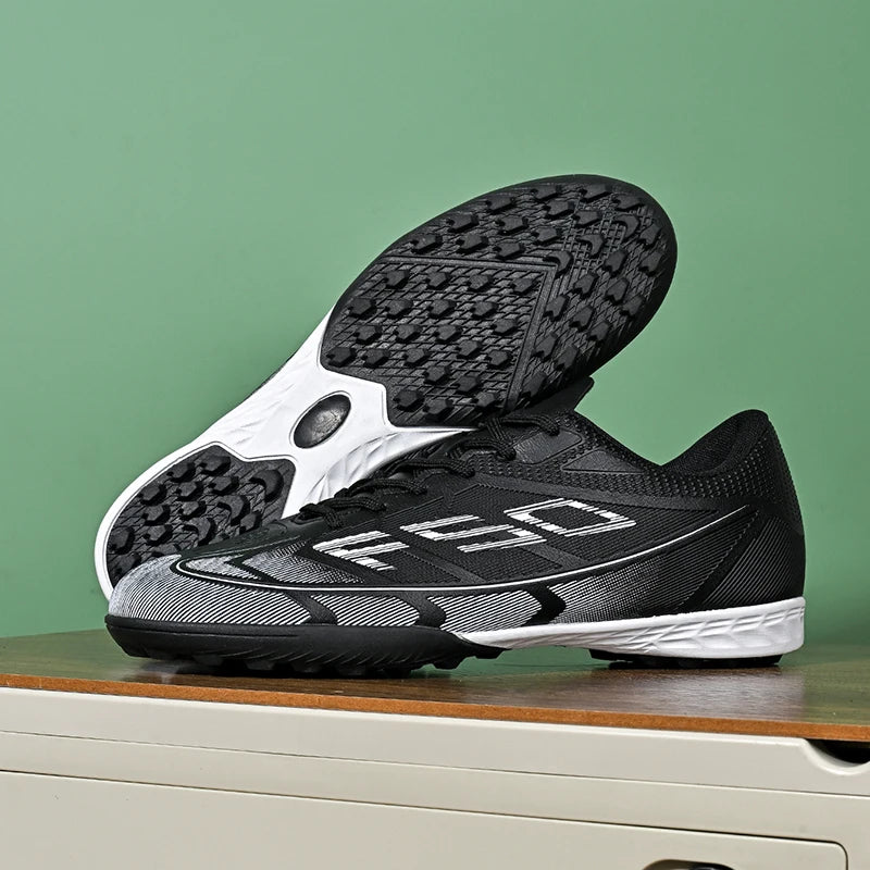 Nouvelles chaussures de football pour hommes, chaussures de sport respirantes, antidérapantes, de haute qualité, pour matchs en plein air, chaussures de football de salle, haute tige, ultralégères