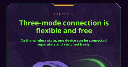 VALKYRIE M1 Wireless Mouse with 4K Wireless Receiver Charger PAW3395 Sensor 26000dpi RGB Wireless Bluetooth Three Mode Mouse
