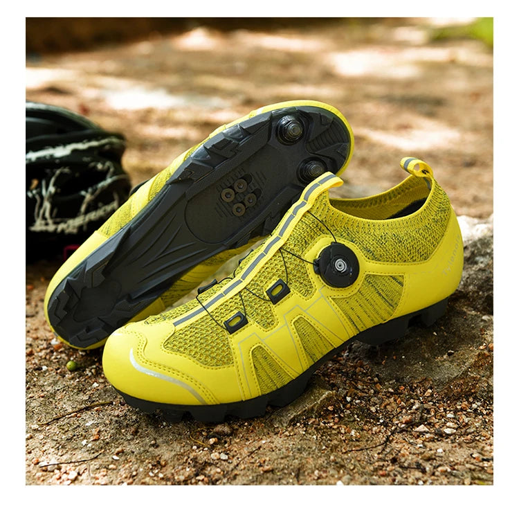 Mountain Bike Shoes Men's Cycling Shoes Quick Ratchet Buckle Compatible with SPD System Pedal for Indoor Outdoor Women MTB Shoes